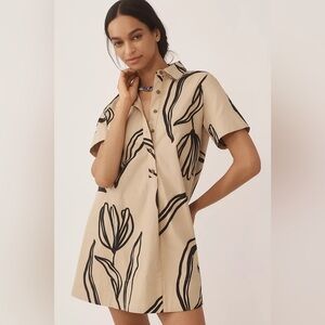 NWT Size XS -The Pollie Short-Sleeve Cotton Swing Tunic Mini Dress (NWT US$ 148)